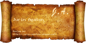 Jurin Agaton névjegykártya
